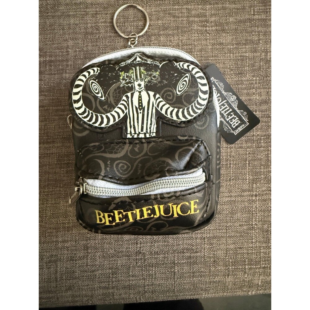 NWT Beetlejuice Mini Backpack Keychain / Coin Purse 5”
